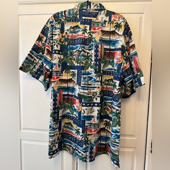 Reyn Spooner Mele Kalikimaka Blue Hawaiian Santa Christmas Shirt Sz 3XL nwt - Picture 2 of 8